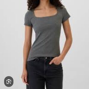 GAP Charcoal Square Neck Tee